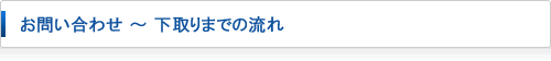 お問合わせ～下取りまでの流れ